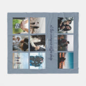 ロマンチックな恋愛物語を始めたほこりっぽいブルー フリースブランケット (正面(横))