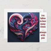 ロマンチックな愛のギフトカード シーズンポストカード (正面/裏面)