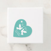 ロマンチックな愛のハート結婚のハト感謝していブのあなた フェイバータグ (インサイチュ)