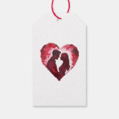 ロマンチックな愛のハート結婚ズ ギフトタグ (裏面)