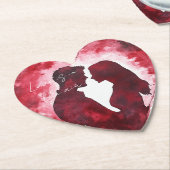 ロマンチックな愛のハート結婚ズ ペーパーコースター (アングル)