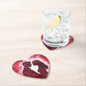 ロマンチックな愛のハート結婚ズ ペーパーコースター (インサイチュ)