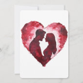 ロマンチックな愛のハート結婚ズ 招待状 (裏面)