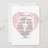 ロマンチックな愛のハート結婚ズ 招待状 (正面)