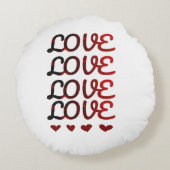 ロマンチックな愛の丸い枕、バレンタインのプレゼント ラウンドクッション (裏面)