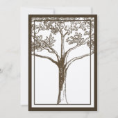 ロマンチックな愛の木のイニシャルのトランク結婚ズ 招待状 (正面)