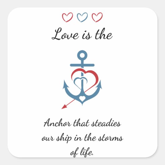 ロマンチックな愛の詩のバモダンンタイン スクエアシール (正面)