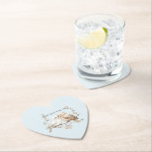 ロマンチックな愛の鳥結婚ハート ペーパーコースター (インサイチュ)