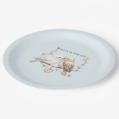 ロマンチックな愛の鳥結婚ハート ペーパープレート (アングル)