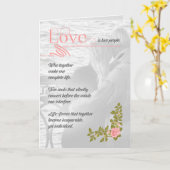 ロマンチックな愛は私たちソウルソネットからの挨拶™ カード (黄色い花)