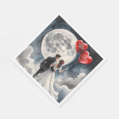 ロマンチックな愛オンクラウドナインの結婚おとぎ スタンダードランチョンナプキン (角)