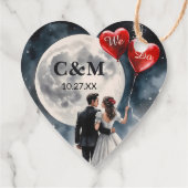 ロマンチックな愛オンクラウドナインの結婚おとぎ フェイバータグ (裏面)