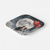 ロマンチックな愛オンクラウドナインの結婚おとぎ ペーパープレート (傾斜あり)