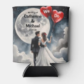 ロマンチックな愛オンクラウドナインの結婚おとぎ 缶クーラー (正面)