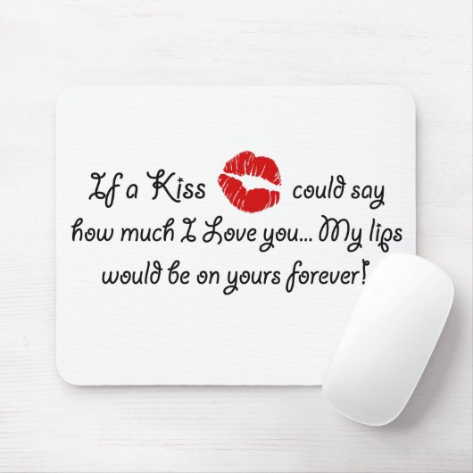 ロマンチックな愛キスの引用文のキスをするなロマンスの引用語句 マウスパッド (マウス)