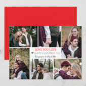 ロマンチックな愛バレンタインのカップルのカップル写真コラージュ シーズンカード (正面/裏面)