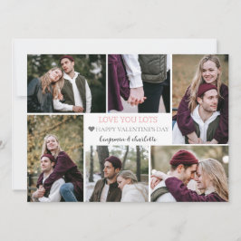 ロマンチックな愛バレンタインのカップルのカップル写真コラージュ シーズンカード