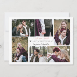 ロマンチックな愛バレンタインのカップルのカップル写真コラージュ シーズンカード