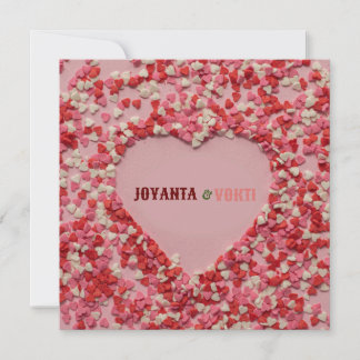 ロマンチックな愛 Joyanta & Vokti 赤ワインマルーンカラー サンキューカード