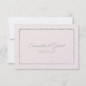 ロマンチックな感謝カード 招待状 (裏面)