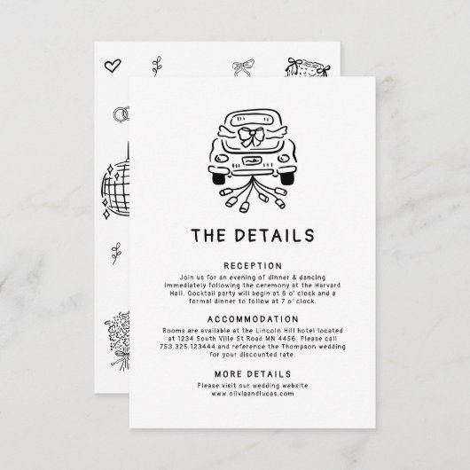 ロマンチックな手お洒落引き結婚の詳細 エンクロージャーカード