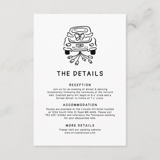 ロマンチックな手お洒落引き結婚の詳細 エンクロージャーカード (正面)