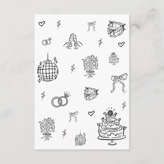 ロマンチックな手お洒落引き結婚の詳細 エンクロージャーカード (裏面)