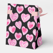 ロマンチックな手描きピンクハートバレンタイン抱き枕 フェイバーボックス (裏面サイド)