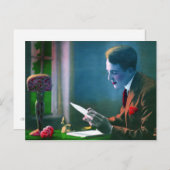 ロマンチックな手紙ライター ポストカード (正面/裏面)