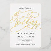 ロマンチックな押し付けホイルが~結婚の魅力を飾る 箔招待状 (正面)