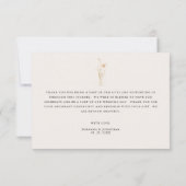 ロマンチックな押し花結婚のフォトクリーム サンキューカード (裏面)