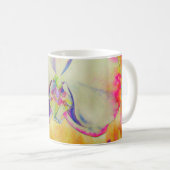ロマンチックな抽象的な蘭の水彩画 コーヒーマグカップ (正面右)