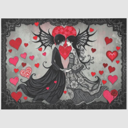 ロマンチックな抽象芸術ティッシュペーパー 薄葉紙 (正面)