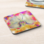 ロマンチックな抽象芸術ランの絵画水色 コースター (左側)