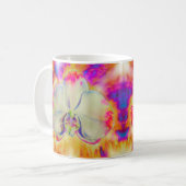 ロマンチックな抽象芸術ランの絵画水色 コーヒーマグカップ (正面左)