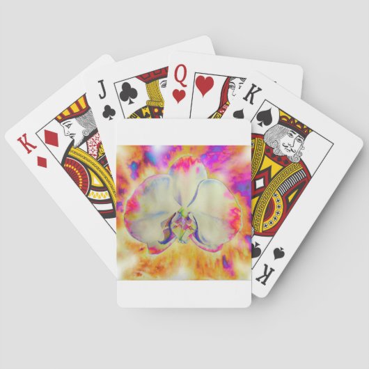 ロマンチックな抽象芸術ランの絵画水色 トランプ (裏面)