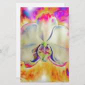 ロマンチックな抽象芸術ランの絵画水色 便箋 (正面/裏面)