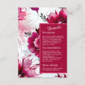 ロマンチックな抽象芸術夏のバラ結婚の花 エンクロージャーカード (正面)