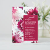 ロマンチックな抽象芸術夏のバラ結婚の花 エンクロージャーカード (スタンド正面)