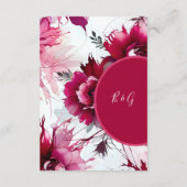 ロマンチックな抽象芸術夏のバラ結婚の花 エンクロージャーカード (裏面)
