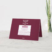 ロマンチックな抽象芸術記念日カード サンキューカード (裏面)