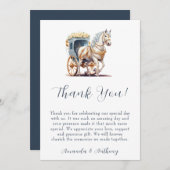 ロマンチックな描馬車輌サンキューカード サンキューカード (正面/裏面)