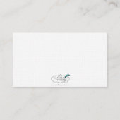 ロマンチックな散歩モノグラム結婚シルバー座席表 プレイスカード (裏面)