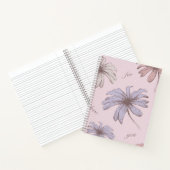 ロマンチックな文字と素敵な花のパターン ノートブック (内部)