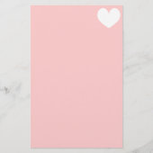 ロマンチックな文房具筆記用紙 | ハートモノグラム 便箋 (正面)