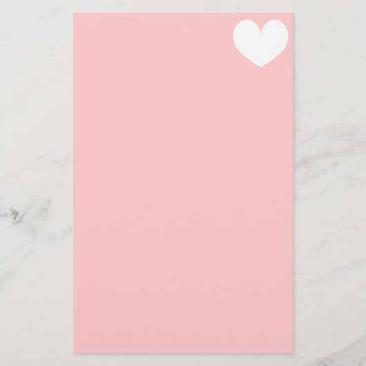 ロマンチックな文房具筆記用紙 | ハートモノグラム 便箋 (正面)