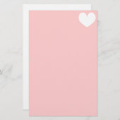 ロマンチックな文房具筆記用紙 | ハートモノグラム 便箋 (正面/裏面)