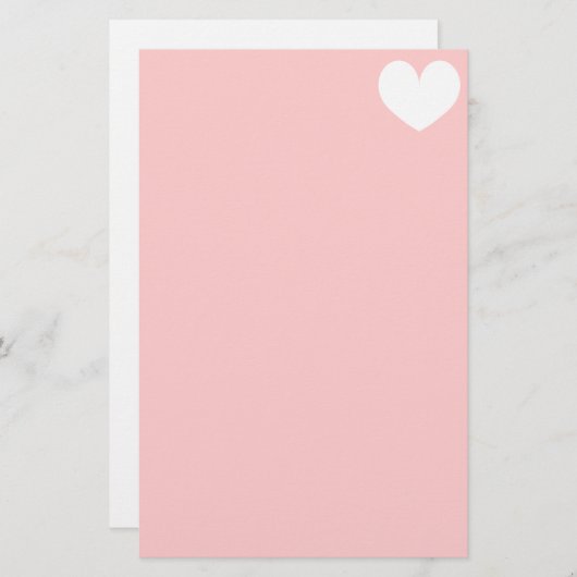 ロマンチックな文房具筆記用紙 | ハートモノグラム 便箋 (正面/裏面)