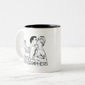 ロマンチックな新しいポルノ製作者の固まり ツートーンマグカップ (正面左)