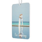 ロマンチックな新郎写真結婚私たちのタイポグラフィ カーエアーフレッシュナー (左)